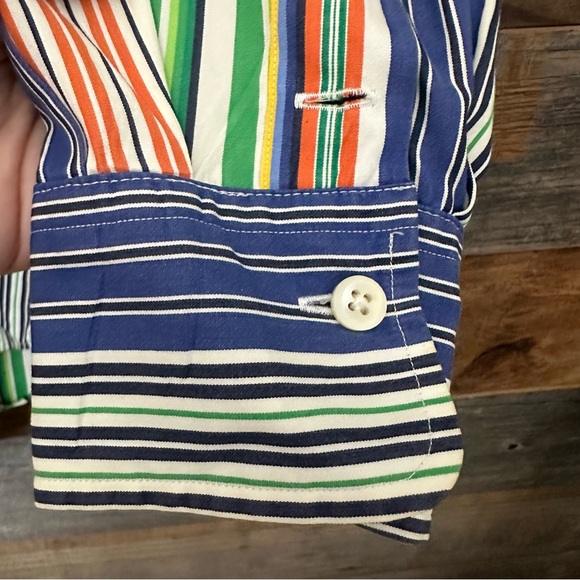 Polo Ralph Lauren Vintage Men’s Rainbow Stripe Bradford Classic Fit Shirt Small - Picture 4 of 7